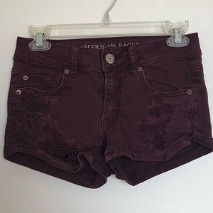American Eagle burgundy shorts